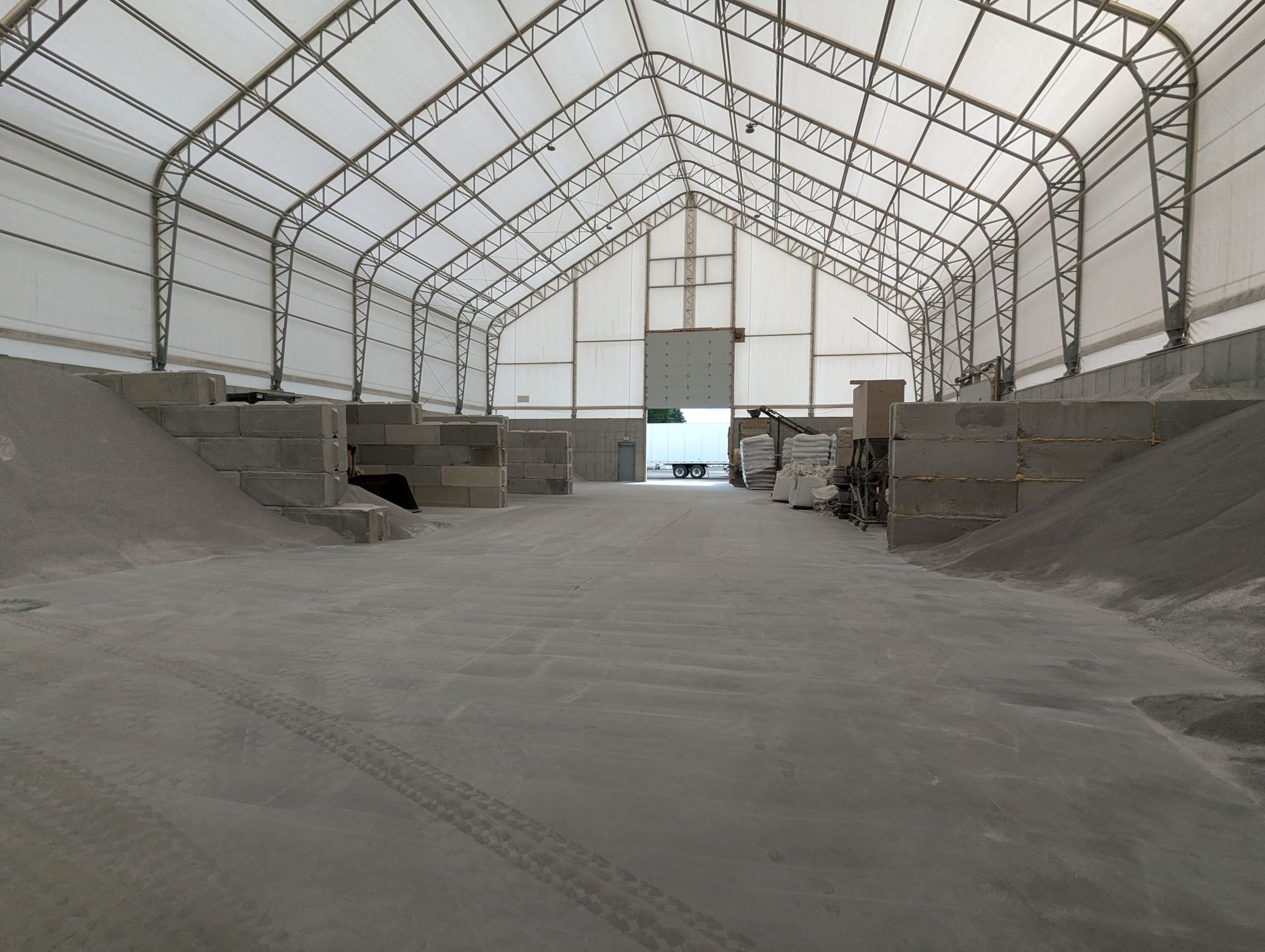 Inside of cold storage warehouse of Perlite Vermiculite Packaging Industries, perlite & vermiculite manufacturers